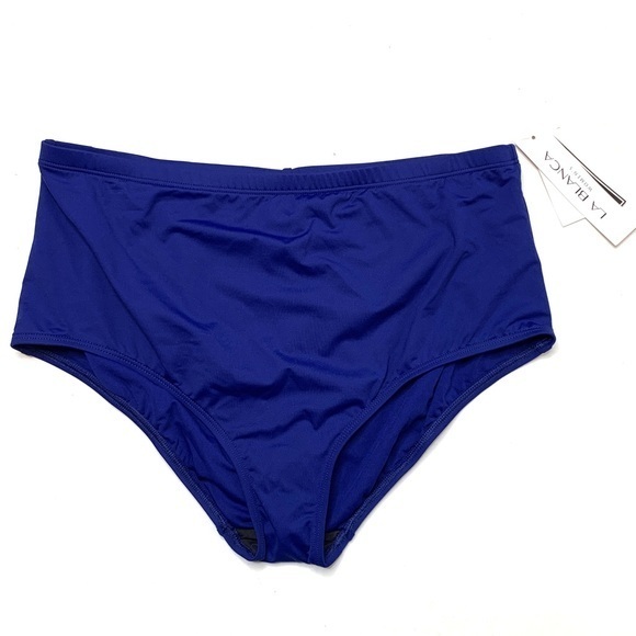 NWT La Blanca high rise bikini swim bottoms 22 3X plus size free shipping purple - Picture 3 of 6